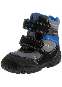 Geox, Baby Winterstiefel 'GULP', Blau / Gelb / Grau / Schwarz