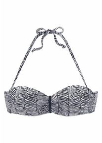 Venice Beach, Damen Bügel-Bandeau-Top 'Sugar', Schwarz / Weiß
