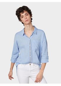 Tom Tailor Denim, Damen Bluse, Hellblau