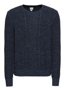 GAP, Herren Strickpullover 'BUDDING CABLE CREW', Navy