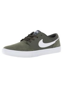 NIKE SB, Herren Sneaker 'Portmore II Solar', Khaki / Wei&szlig;