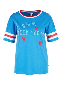 Q/S Designed By, Damen Shirt, Royalblau / Rot / Wei&szlig;