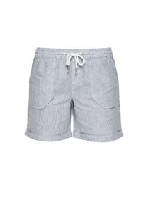 s.Oliver RED LABEL, Damen Shorts, Blau / Wei&szlig;