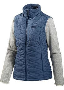 Jack Wolfskin, Damen Fleecejacke 'Caribou Glen', Dunkelblau / Grau