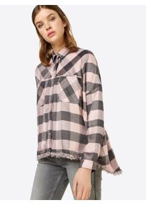 Guess, Damen Hemdbluse 'LS CLOTHILDE SHIRT', Rosa / Schwarz