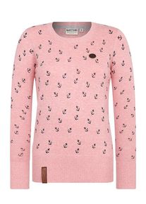 Naketano, Damen Knit 'Sinn kommt vom Gin', Hellpink / Schwarz