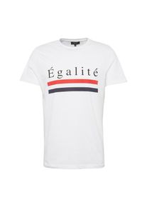 New Look, Herren T-Shirt 'RP MJJ 16.02.18 EGALITE PRINT TEE P-', Dunkelblau / Rot / Wei&szlig;