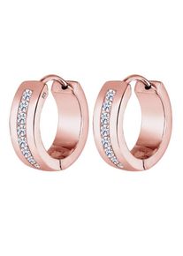 Elli, Damen Ohrringe, Rosegold / Transparent