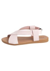 Pieces, Damen Leder Sandalen, Altrosa