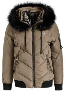 Khujo, Damen Jacke 'CIWANA WITH DETACHABLE HOOD ', Brokat / Schwarz