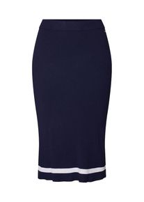 Tom Tailor Denim, Damen Rock 'knitted tube skirt', Creme / Dunkelblau