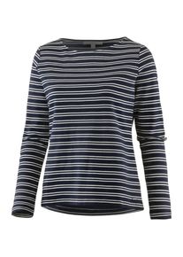 Tom Tailor Denim, Damen Shirt, Nachtblau / Weiß