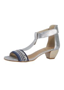 Heine, Damen Sandalette, Blau / Navy / Silber