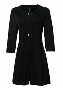 Heine, Damen Ledermantel, Schwarz