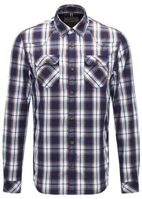 PETROL INDUSTRIES, Herren Hemd, Blau / Rot / Naturwei&szlig;