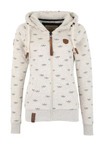 Naketano, Damen Sweatjacke 'Because I got High', Hellgrau / Mischfarben