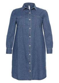 sheego Denim, Damen Jeansbluse, Blau