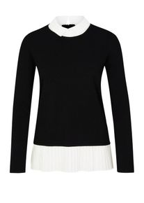s.Oliver BLACK LABEL, Damen Pullover, Schwarz / Wei&szlig;
