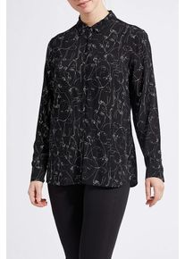 LauRie, Damen Langarmhemd, Schwarz