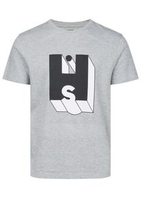 H.I.S. HIS JEANS, Herren T-Shirt, Graumeliert / Schwarz
