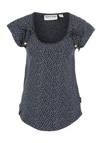 Naketano, Damen T-Shirt 'Rooftop', Indigo / Weiß