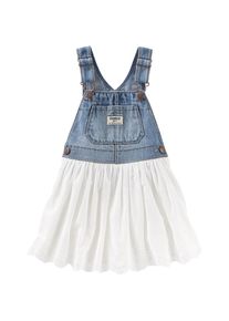 Oshkosh, M&auml;dchen Latzkleid, Blue Denim / Braunmeliert / Wei&szlig;