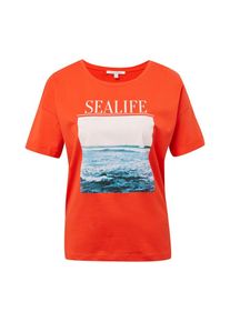 Tom Tailor Denim, Damen T-Shirt, Mischfarben / Orangerot
