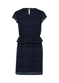 Only, Damen Kleid 'SILVIJA CAPSLEEVE ANGLAIS', Nachtblau
