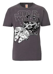 logoshirt, Herren T-Shirt 'Todesstern', Dunkelgrau