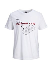Jack & Jones JACK & JONES, Herren T-Shirt 'Gaming', Wei&szlig;