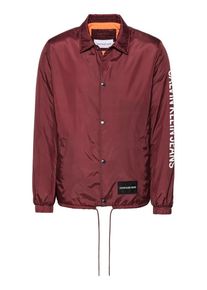 Calvin Klein Jeans, Herren Jacke 'SL INSTITUTIONAL COACH JACKET', Weinrot / Weiß