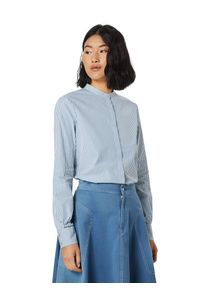BOSS, Damen Hemd 'Efelize_17', Blau / Wei&szlig;