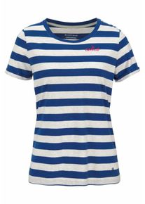 BASEFIELD, Damen T-Shirt, Dunkelblau / Graumeliert