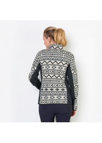 Jack Wolfskin, Damen Fleecejacke »HAZELTON FLEX JACKET«, Dunkelgrau / Wollweiß