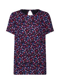 Only, Damen Shirt 'onlNYLA S/S AOP TOP JRS', Pink / Schwarz / Weiß