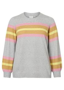 JUNAROSE, Damen Pullover, Gelb / Goldgelb / Graumeliert / Pastellpink