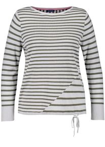 SAMOON, Damen Pullover, Rauchgrau / Hellgrau