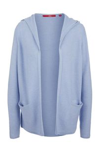 s.Oliver RED LABEL, Damen Strickjacke mit Kapuze, Rauchblau
