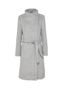Only, Damen Langer Woll-Mantel, Grau