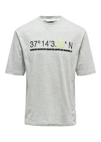 Only & Sons Only & Sons, Herren T-Shirt, Gelb / Graumeliert / Schwarz