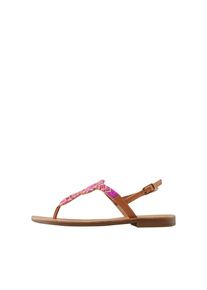 Pieces, Damen Schmalrie Leder Sandalen, Orange