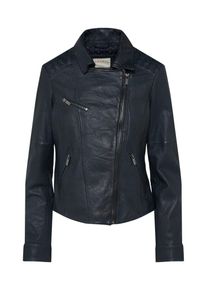 Esprit, Damen Lederjacke, Navy