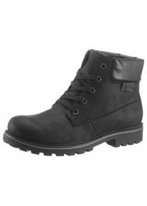 Rieker, Damen Schnürstiefelette mit Fleece-Futter, Schwarz