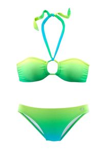 Kangaroos, Damen Bandeau-Bikini, Türkis / Limone / Kiwi