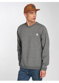 Just Rhyse, Herren Sweatpullover mit Marken-Applikation, Grau