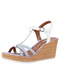 Tamaris, Damen Sandalen, Royalblau / Hellbraun / Weiß