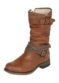 Mustang, Damen Stiefel mit Rie, Braun