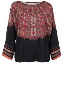 GUSTAV, Damen Blusenshirt ORNAMENTAL', Orange / Schwarz