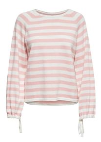 Only, Damen Pullover 'OnlyUCCA', Rosa / Wei&szlig;
