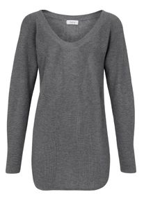 Heine, Damen Pullover, Dunkelgrau / Graumeliert